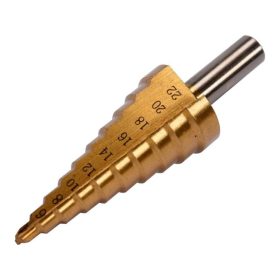 YATO Lépcsős fúró 4-22 mm 10 lépcsős HSS titán-nitrid