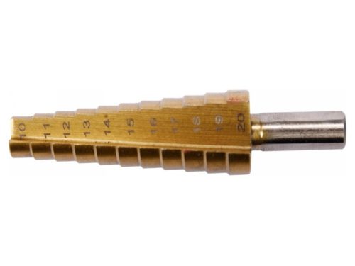 YATO Lépcsős fúró 10-20 mm 11 lépcsős HSS titán-nitrid