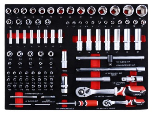 YATO Szerszámkocsi szerszámokkal 211 részes
