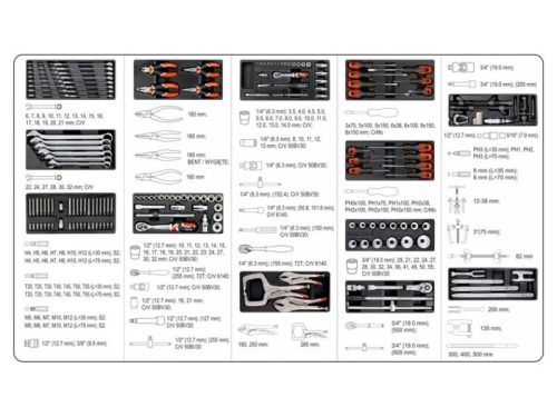 YATO Szerszámkocsi szerszámokkal 165 részes