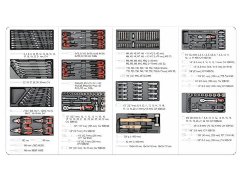 YATO Szerszámkocsi szerszámokkal 177 részes, könnyített