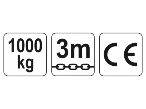 YATO Láncos emelő 1000 kg 3 m