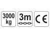 YATO Láncos emelő 3000 kg 3 m