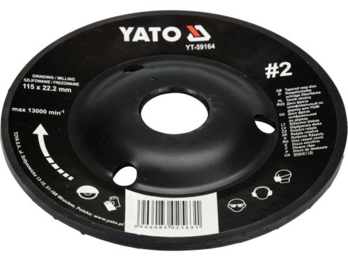 YATO Ráspolykorong közepes #2 115 x 22,2 mm