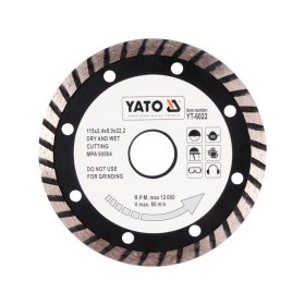 YATO Gyémánt vágókorong 115 x 2,4 x 8,0 x 22,2 mm turbo