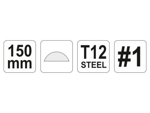 YATO Félkerek reszelő 150 mm / #1 durva #1