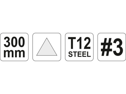 YATO Háromszög reszelő 300 mm / #3 finom