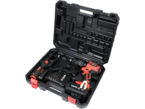 YATO Akkus ütvefúró-csavarozó 75 Nm szénkefe nélküli 18 V (1 x 3,0 Ah akku + töltő)