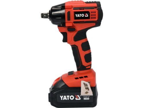 YATO Akkus ütvecsavarozó 1/2" 250 Nm szénkefe nélküli 18 V (1 x 3,0 Ah akku + töltő)
