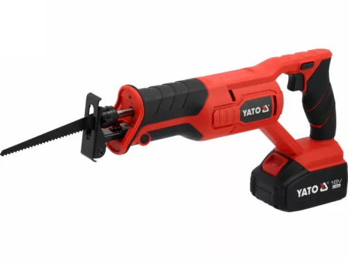 YATO Akkus szablyafűrész szénkefe nélküli 18 V ( 1 x 4 Ah akku + töltő )
