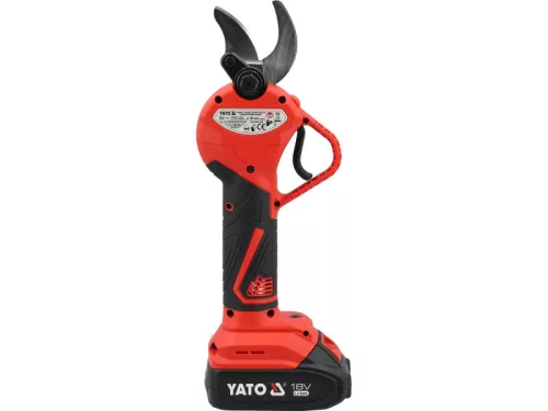 YATO Akkus metszőolló szénkefementes 30 mm 18 V ( 2 Ah akksival és töltővel )