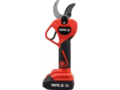 YATO Akkumulátoros metszőolló szénkefementes  40 mm 18 V ( 2 Ah akksival és töltővel )