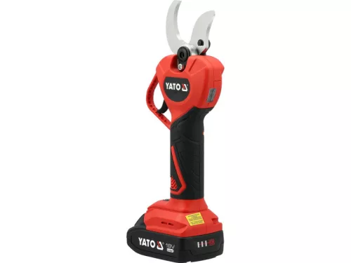 YATO Akkumulátoros metszőolló szénkefementes  40 mm 18 V ( 2 Ah akksival és töltővel )