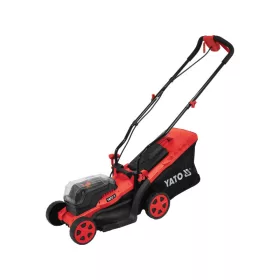   YATO Akkus fűnyíró 340 mm 2 x 18 V (2 x 2,0 Ah akku + töltő)