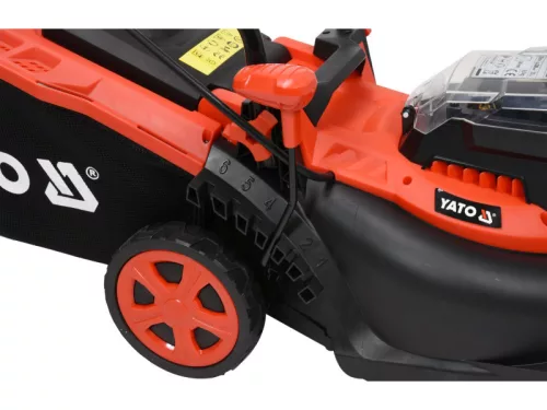 YATO Akkus fűnyíró 340 mm 2 x 18 V (2 x 2,0 Ah akku + töltő)