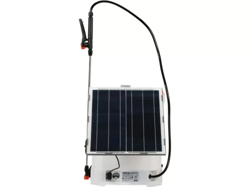 YATO Akkus és napelemes háti permetező 16 liter 12 V 8,0 Ah