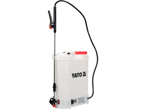 YATO Akkus és napelemes háti permetező 16 liter 12 V 8,0 Ah