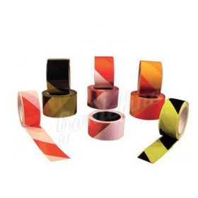 JELZŐSZALAG 5 CM X 66 M  PIROS-FEHÉR 70030 ÖNTAPADÓS