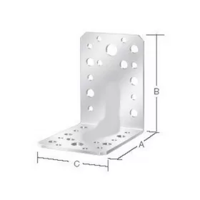 VORMANN DERÉKSZÖGŰ LEMEZ 70931 70X70X55 2,5 MM/ 50 DB 