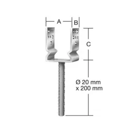 VORMANN OSZLOPTALP 71300 141X60X125 BETONOZHATÓ
