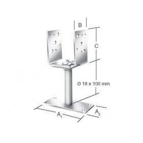 VORMANN OSZLOPTALP 71326 60X140 CSAVAROZHATÓ ÁLLÍTHATÓ