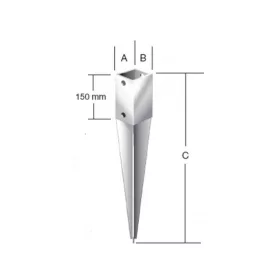 VORMANN PADLÓHÜVELY 71402 91X91X750 MM