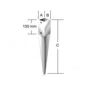 VORMANN PADLÓHÜVELY 71403 91X91X900 MM