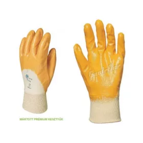 VÉDŐKESZTYŰ  R 9309  SÁRGA ÉRDES NITRIL /10 PÁR