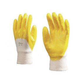 VÉDŐKESZTYŰ  R 9319  SÁRGA NITRIL/10 PÁR 