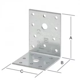 VORMANN DERÉKSZÖGŰ LEMEZ 70913 80X60X60 MM/ 50 DB