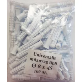 MŰANYAG DŰBEL ¤  8X 45 UNIVERZÁLIS/100 DB DK
