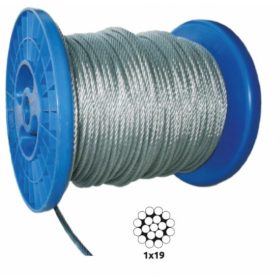 SODRONYKÖTÉL  ¤ 2 MM, 1X19, HORGANYZOTT /250 M