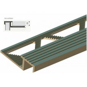 LÉPCSŐÉLVÉDŐ NATÚR  ALU 11 MM/3 M SZÖGL130303