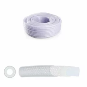   RUGALMAS TÖMLŐ PRÉMIUM ¤ 10X2,5 mm 4 rétegű, ÁTLÁTSZÓ, NYOMÁSÁLLÓ SZÖVETTEL 10-20 BAR /25M