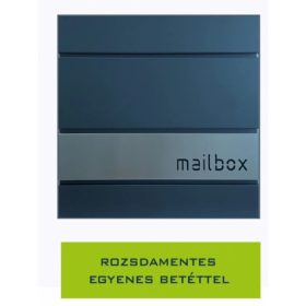   POSTALÁDA NOVA ROZSDAMENTES EGYENES BETÉTTEL  360x360x105mm