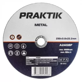 VÁGÓKORONG FÉM 230 MM  PRAKTIK P005 