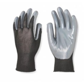   VÉDŐKESZTYŰ 1NIBB09 MÁRTOTT SZÜRKE NITRIL   9-ES/12 PÁR 