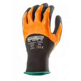   KESZTYŰ SZERELŐ DUPLARÉTEGŰ  NITRIL NARANCS  9-ES/10 PÁR 