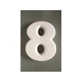 KERÁMIA HÁZSZÁM 8 FEHÉR
