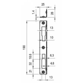 ZÁRÓLEMEZ 3410 HAJLÍTOTT SARKOS HK