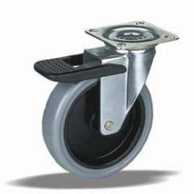 KERÉK ÖNBEÁLLÓ TALPAS FÉKES  ¤ 75 MM MŰA.H. BÚTORG.