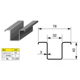 FÜGGŐAJTÓ ALSÓ VEZETŐSÍN 6 M