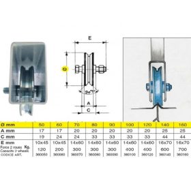 TOLÓKAPUV.IBFM KERÉK ¤ 20 ˝V˝ 80