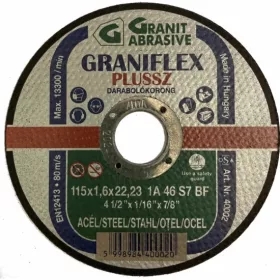 VÁGÓKORONG FÉM 115X1.6X22.2 GRANI./25 DB 