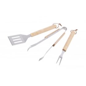 GRILLEZŐ SZETT 43071 FA NYÉLLEL 38 CM 3DB