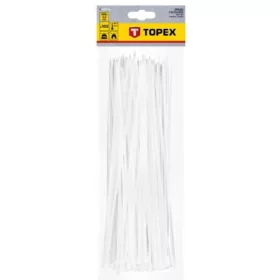 KÁBELKÖTEGELŐ TOPEX 44E974 3,6X300 MM/100 DB FEHÉR