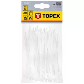 KÁBELKÖTEGELŐ TOPEX 44E975 2,5X100 MM/100 DB FEHÉR