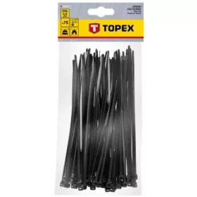 KÁBELKÖTEGELŐ TOPEX 44E978 4,8X200 MM/75 DB FEKETE