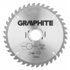 KÖRFŰRÉSZLAP GRAPHITE  55H600 185X30 Z 40 KEMÉNYFÉM