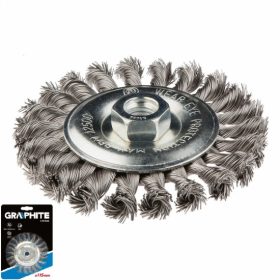 DRÓTKORONG GRAPHITE 57H596 SODR. 115 MM INOX M14